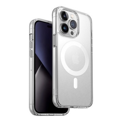 Чехол Uniq HYBRID LIFEPRO XTREME MAGCLICK CHARGING (MagSafe) для iPhone 14/13 6.1", прозрачный лед (FROST CLEAR) - фото 4871