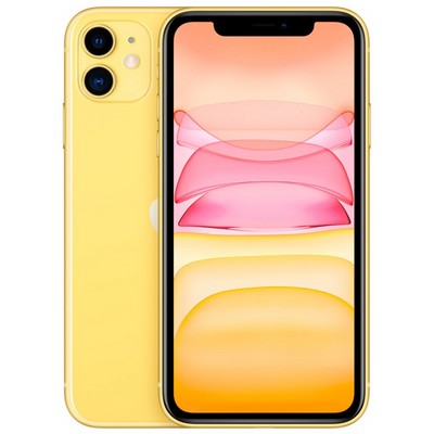 Смартфон Apple iPhone 11 128 ГБ, nano SIM+eSIM, желтый - фото 6451