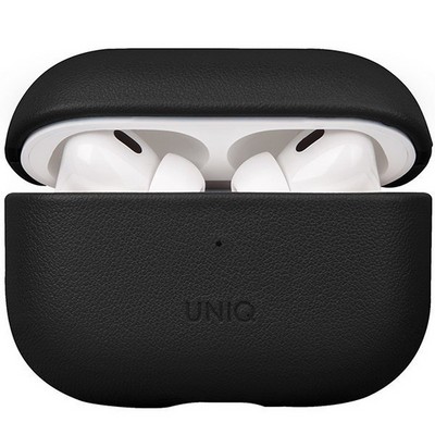 Кожаный чехол Uniq Terra Genuine Leather для AirPods PRO 2 (2022), цвет черный (Dallas Black) - фото 4794