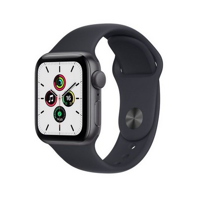 Умные часы Apple Watch SE GPS, 40 мм, алюминий цвета «серый космос», спортивный ремешок цвета «тёмная ночь» MKQ13 - фото 12081