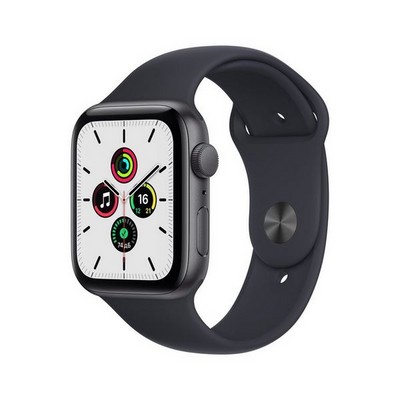 Умные часы Apple Watch SE GPS, 44 мм, алюминий цвета «серый космос», спортивный ремешок цвета «тёмная ночь» MKQ63 - фото 12122