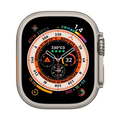 Умные часы Apple Watch Ultra GPS + Cellular, 49 мм, корпус из титана, без ремешка - фото 12175