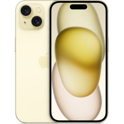 Смартфон Apple iPhone 15 512 ГБ, Dual: nano SIM + eSIM, желтый - фото 12930