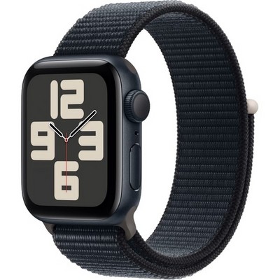 Умные часы Apple Watch SE 2023 GPS, 40 мм, корпус из алюминия цвета тёмная ночь, ремешок Sport Loop цвета тёмная ночь - фото 13194