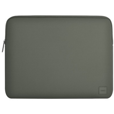 Водостойкая неопреновая папка Uniq Cyprus Laptop Sleeve для ноутбуков 14'', цвет зеленый (PEWTER GREEN) - фото 4838
