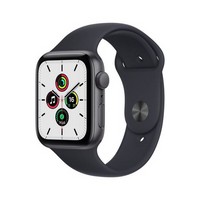 Умные часы Apple Watch SE GPS, 44 мм, алюминий цвета «серый космос», спортивный ремешок цвета «тёмная ночь» MKQ63