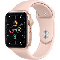 Умные часы Apple Watch SE, 44 мм, корпус из алюминия золотого цвета, спортивный ремешок цвета «розовый песок» MYDR2