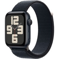 Умные часы Apple Watch SE 2023 GPS, 44 мм, корпус из алюминия цвета тёмная ночь,  ремешок Sport Loop цвета тёмная ночь