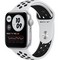Умные часы Apple Watch Nike SE, 44 мм, корпус из алюминия серебристого цвета, спортивный ремешок Nike цвета «чистая платина/чёрный» MYYH2 - фото 12051