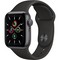Умные часы Apple Watch SE, 40 мм, корпус из алюминия цвета «серый космос», спортивный ремешок чёрного цвета MYDP2 - фото 12144