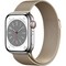 Умные часы Apple Watch Series 8, 41 мм, корпус из нержавеющей стали, миланский сетчатый браслет, золото ML733RU - фото 12164