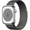Умные часы Apple Watch Series 8, 45 мм, корпус из нержавеющей стали, миланский сетчатый браслет, «серый космос» ML773 - фото 12165