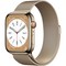 Умные часы Apple Watch Series 8, 45 мм, корпус из нержавеющей стали, миланский сетчатый браслет, золото ML763 - фото 12169