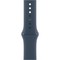 Умные часы Apple Watch Series 9, 45 мм, корпус из алюминия серебристого цвета, спортивный ремешок цвета грозовой синий - фото 14636