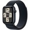 Умные часы Apple Watch SE 2023 GPS, 44 мм, корпус из алюминия цвета тёмная ночь,  ремешок Sport Loop цвета тёмная ночь - фото 13197