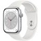 Умные часы Apple Watch Series 8 45 мм Aluminium Case, silver/white Sport Band S/M - фото 6081