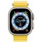 Умные часы Apple Watch Ultra 49 мм Titanium Case Cellular, титановый/желтый Ocean Band - фото 6100